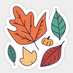 Fall Leaves: Embrace the Beauty of Autumn Sticker